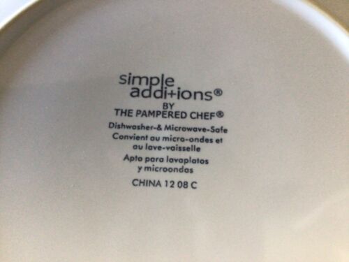 Pampered Chef Simple Additions Polka Dots Salad Plates 8 1/4” Set of 2 #2074 NEW - Picture 5 of 6