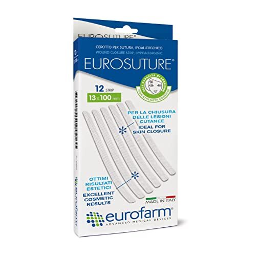 Eurosuture - Skin Closure, Hypoallergenic, Reinforced, Round Ends, 1/2 x 4 in... - Picture 1 of 7