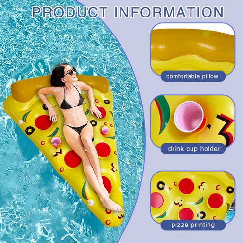 Pizza Inflatable Lounger - Adult Pool Float for Pool/Beach Party Raft Summer Fun - Picture 10 of 10