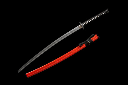 Katana Clay Tempered 1095Carbon Steel Handmade Japanese Samurai Functional Sword - Picture 9 of 11