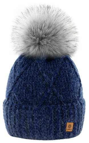 Womens Beanie, Scarf Faux Pom Pom Warm Winter Natural Wool Mohair & Micropolar - Picture 17 of 181
