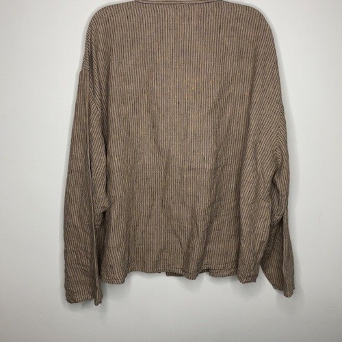 Camisa FLAX by Jeanne Engelhart 100% lino abotonada talla generosa - Imagen 2 de 8