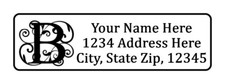 400 Fancy Monogram Personalized Return Address Labels. 1/2 inch by 1 3/4 inch