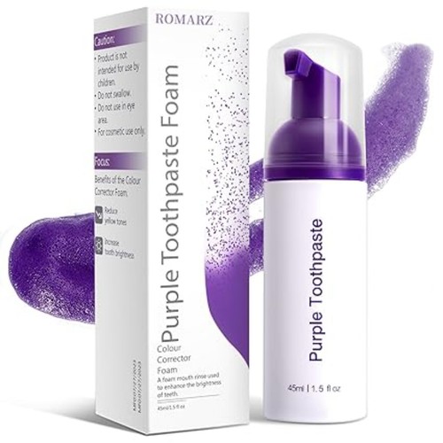 Color Corrector Purple Toothpaste Teeth Whitening Booster Tooth Stain Removal