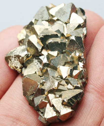 Raro esemplare minerale di pirite ottaedro bellezza unica naturale / Perù - Foto 8 di 8