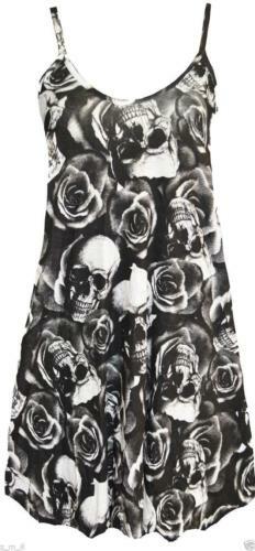 Damen Camisole Cami ausgestellt Skater Frauen Träger Weste Top Swing Mini Sommerkleid - Bild 14 von 18