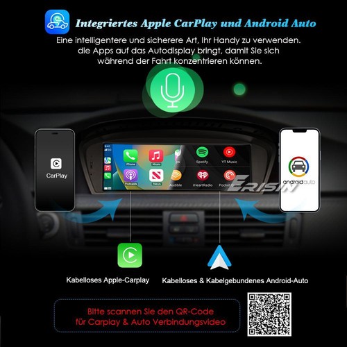 IPS Autoradio Android 13 Navi CarPlay BT BMW 3er E90 E91 E92 5er E60 E61 E63 E64 - Bild 4 von 22