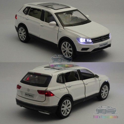 1/32 VW Todo Nuevo Tiguan L Modelo Coche Diecast Juguete Vehículo Colección Niño Regalo Blanco - Imagen 12 de 12