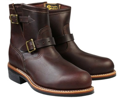Chippewa Men's 7 Inch Engineer Leather Motorcycle Work Boots Cordovan 91067 | eBay