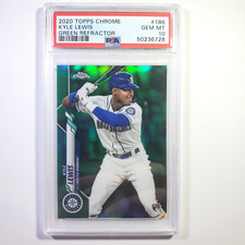 Kyle Lewis - 2020 Topps Chrome - #186 Green Refractor 93/99- PSA 10