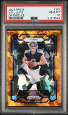 2023 Panini Prizm Will Levis 397 Orange Ice Rookie RC PSA 10 Gem Mint Titans