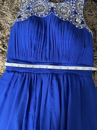BEAUTIFUL QUIZ EMBELLISHED MAXI PARTY/PROM DRESS-ROYAL BLUE-SIZE 8 - Picture 21 of 24
