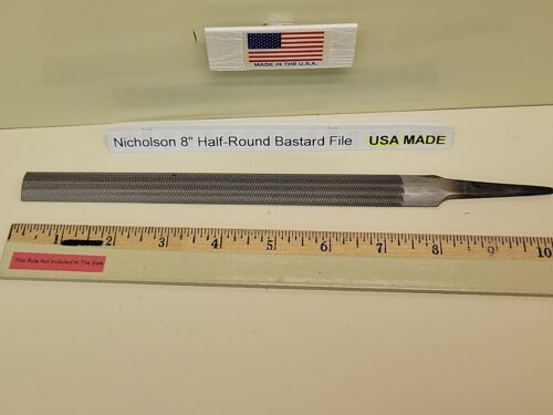 Nicholson File 21857 04896 8" Half Round Bastard Cut NOS USA - Picture 2 of 11
