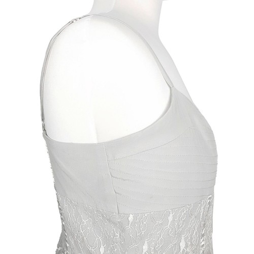 ALANNAH HILL Broken Hearted Haze Frock Metallic Grey White Lace Silk Party Dress - Picture 6 of 12