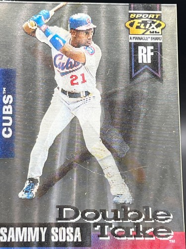 1996 Sportflix Double Take Sammy Sosa Manny Ramirez #11 - Picture 6 of 6
