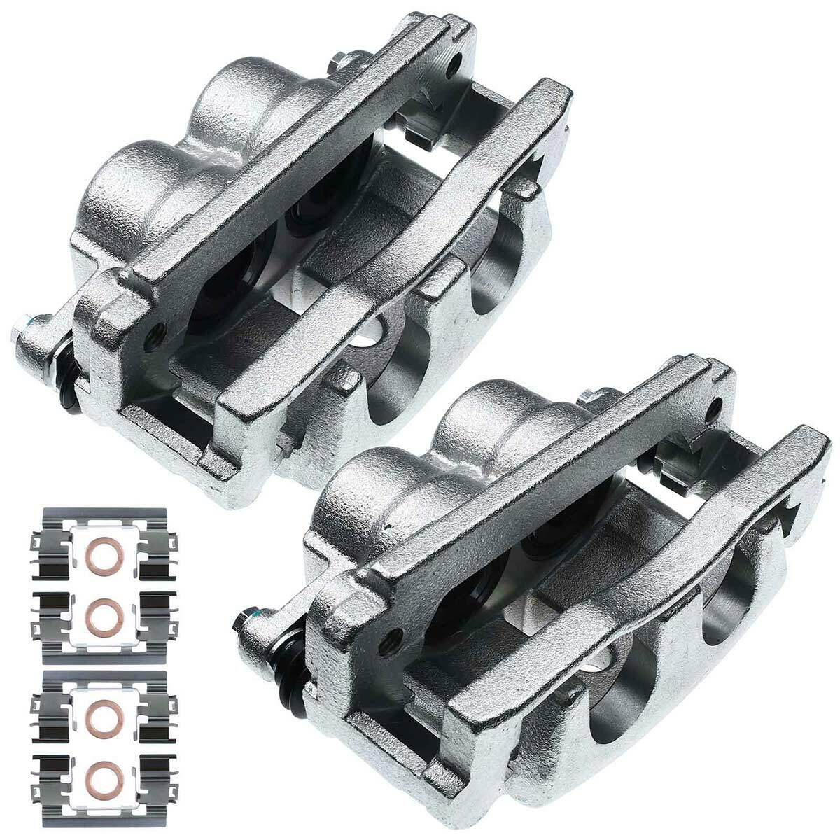 2x Front Brake Calipers w/ Bracket for Chevrolet Trailblazer GMC Envoy