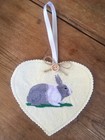 Rabbit Hanging Heart, Easter Gifts, Birthday Christmas Gifts Rabbit Wildlife