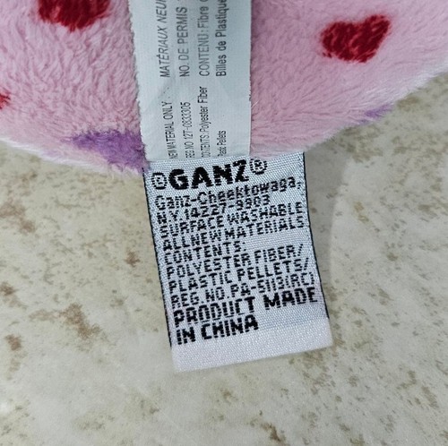 Webkinz Love Frog Plush HM144 Pink Red Lavender Hearts Ganz NO CODE Retired - Picture 18 of 19