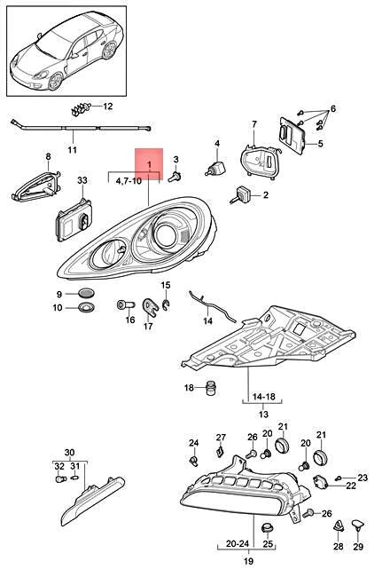 Genuine PORSCHE Headlights 97063117227 | eBay 