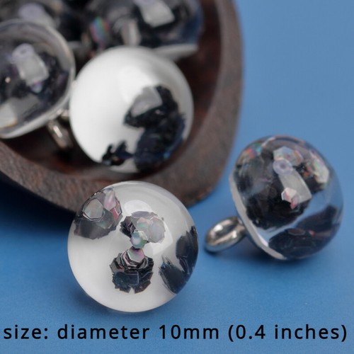 10pcs Resin Clear Frog Buttons Sequins Material for Tang Suit Hanfu Decor Retro - Picture 10 of 24