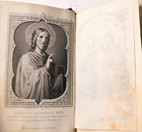 1872 French Catholic Book Petit Paroissien Velvet Cover Antique Victorian - Bild 6 von 21