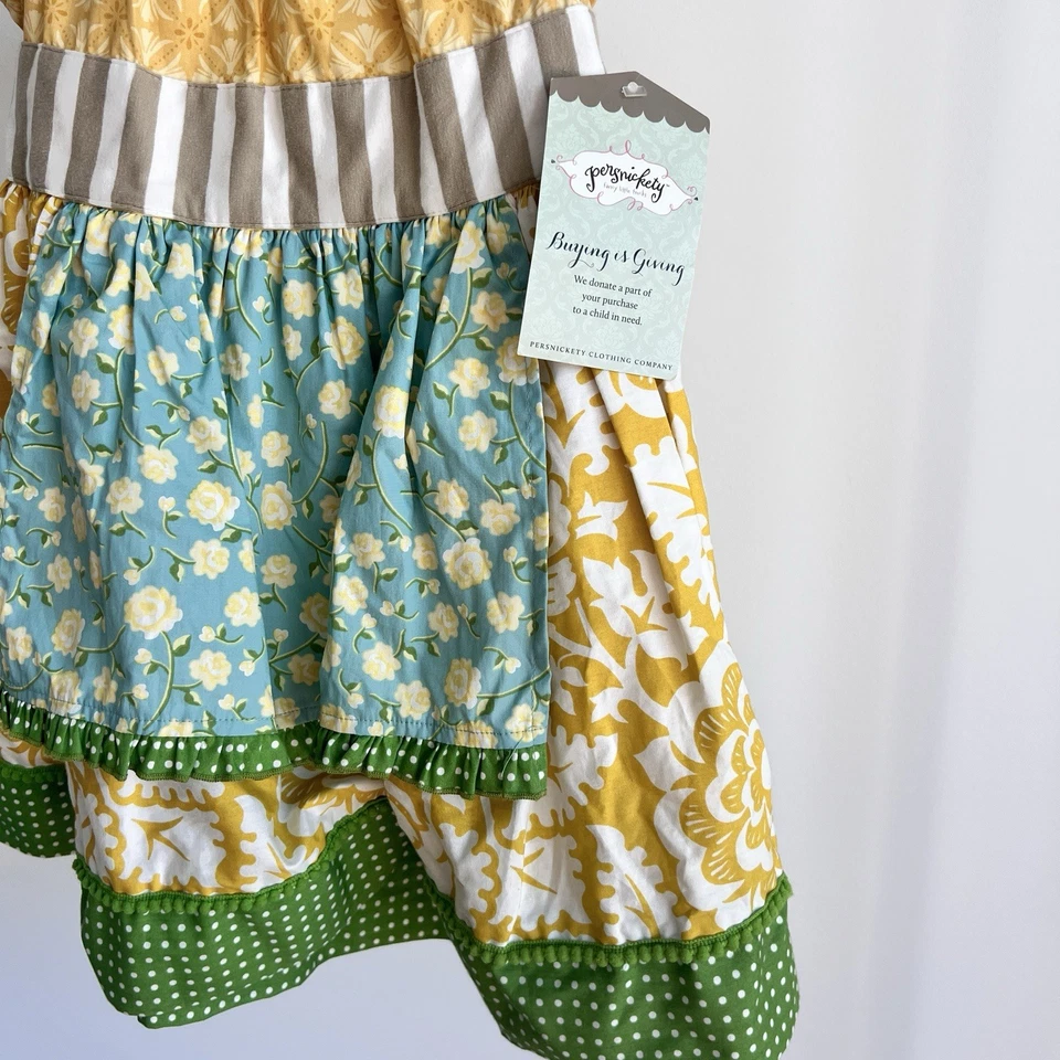 NWT Persnickety Lemon Tress Farmers Market Apron Dress Girls Size 4 - Image 2 of 4