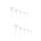  10 Stück Glaswaren LABWARE Analytische Chemie Fütterung Trichterflüssigkeit für