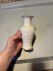 Lenox Embossed Ivory Porcelain Bud Vase – 24K Gold Trim – Vintage Usa