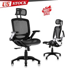 Ergonomic Mesh Office Chair High Back Desk Task Swivel Chair Adjustable Headrest