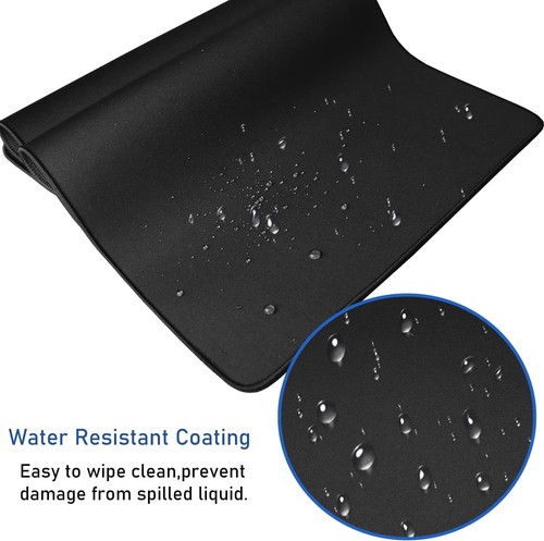 Large Extended Gaming Mouse Pad with Stitched 31.5L x 15.6W inches, Black - Afbeelding 5 van 7