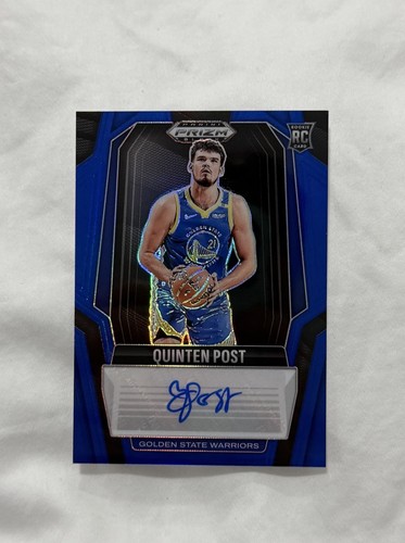 2024-25 Panini Blue Prizm Black Quinten Post Warriors RC Rookie AUTO /49
