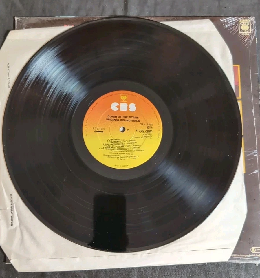 CLASH OF THE TITANS OST 1981 CBS LP Nr Mint Original Shrink Wrap P251 Foto 4 de 4