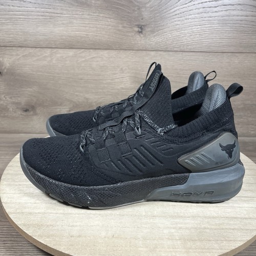 Under Armour HOVR Project Rock 3 Schwarz Schuhe Sneaker 3023004-001 Herren Größe 9,5