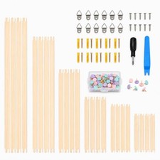 24 Pcs Needlepoint Stretcher Bars for Needlework - 6 Sizes Wooden Canvas