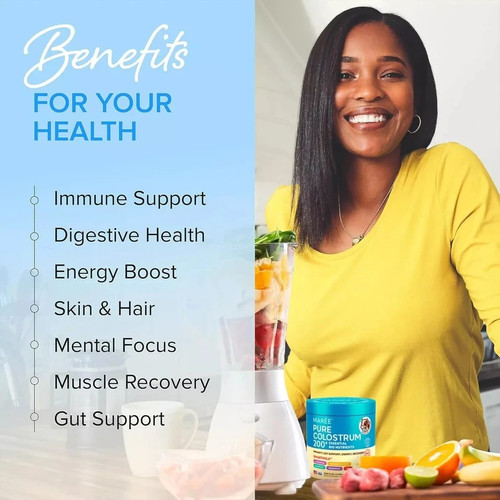 MAREE Pure Colostrum Powder – Vanilla Flavor Bovine Immune & Gut Support - Picture 4 of 7