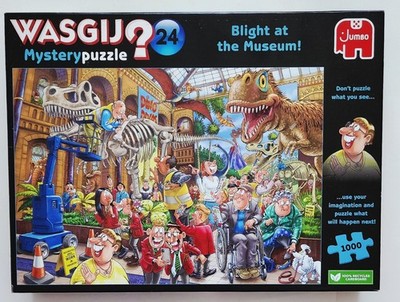 Wasgij Original No.24 Blight at the Museum! - 1000 Piece Jigsaw Used - COMPLETE