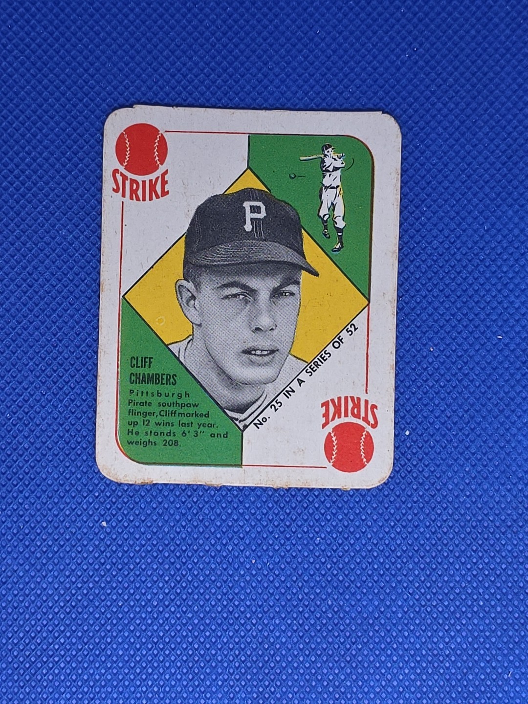 1951 Topps Red Backs Set-Break # 25 Cliff Chambers VG Crease 