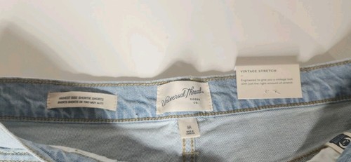 Pantalones Cortos Para Mujer Universal Thread Talla 8 Tiro Alto Jean De Colección Elastizados  - Imagen 2 de 6
