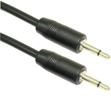 2ft 2.5mm SLIM MONO TS 2 conductor Male to Male Audio Cable