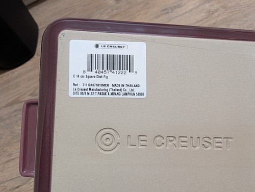 Le Creuset eckige Auflaufform 14 cm Steinzeug Feige lila NEU - Bild 3 von 4
