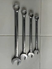 Mac Tools SAE Combination Wrench Lot 4pc 1/2 9/16 5/8 3/4 Chrome USA