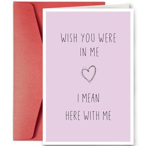 Miss you Valentine Card, Long Distance Relationship Card, Naughty Valentines - Picture 2 of 8