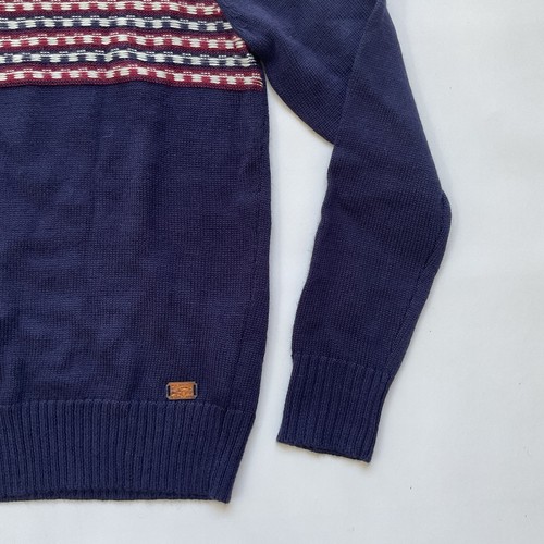 Diesel Men’s Serry Sweater V-Neck In Navy Wool Integrated Size L - Picture 2 of 8