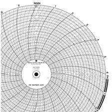GRAPHIC CONTROLS PW  00213825 24H Circular Paper Chart, 24 hr, 100 pkg 5MEN5