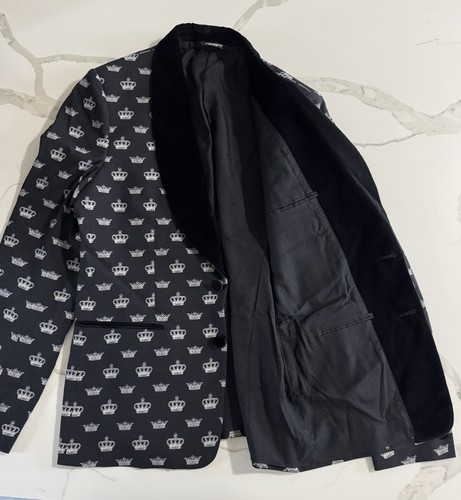 DOLCE & GABBANA Men's Crown Print Tailored Full Suit Retail: $4595 (NWT) - Bild 2 von 10