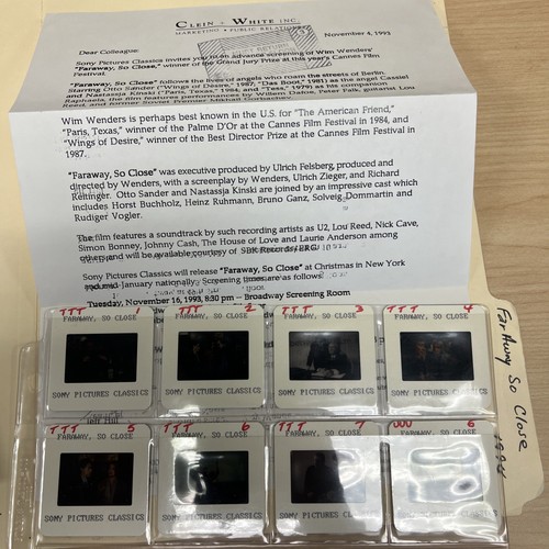 Faraway, So Close! Movie Press Kit 6 Stills Photos 8 Slides 1993 Wim Wenders - Picture 11 of 16