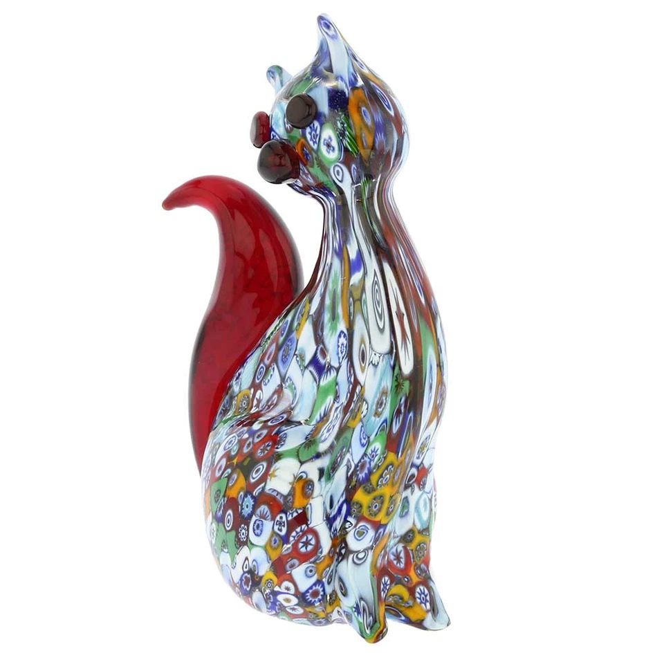 Escultura de gato Millefiori de cristal de Murano GlassOfVenice Foto 2 de 4