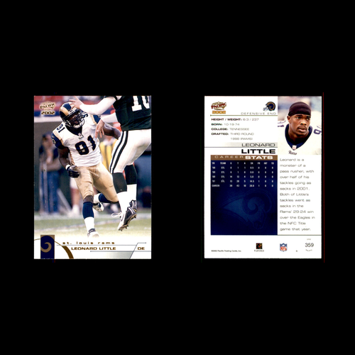 Leonard Little Lot 9 Different Football Cards 2002-2007 STL/St. Louis Rams Set - Picture 3 of 11