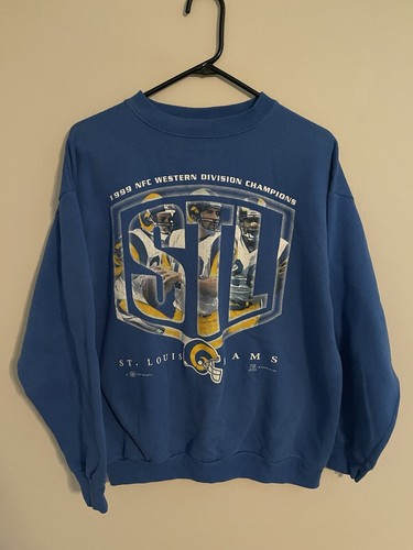 Vintage STL/LA Rams NFL Football 1999 Holt Warner Faulk Sweatshirt - Adult Large - Picture 1 of 5