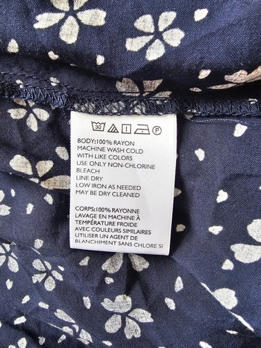 Kimchi Blue Floaty Button Front Tea Flare Dress Floral Navy Short Sleeve M - Picture 5 of 6